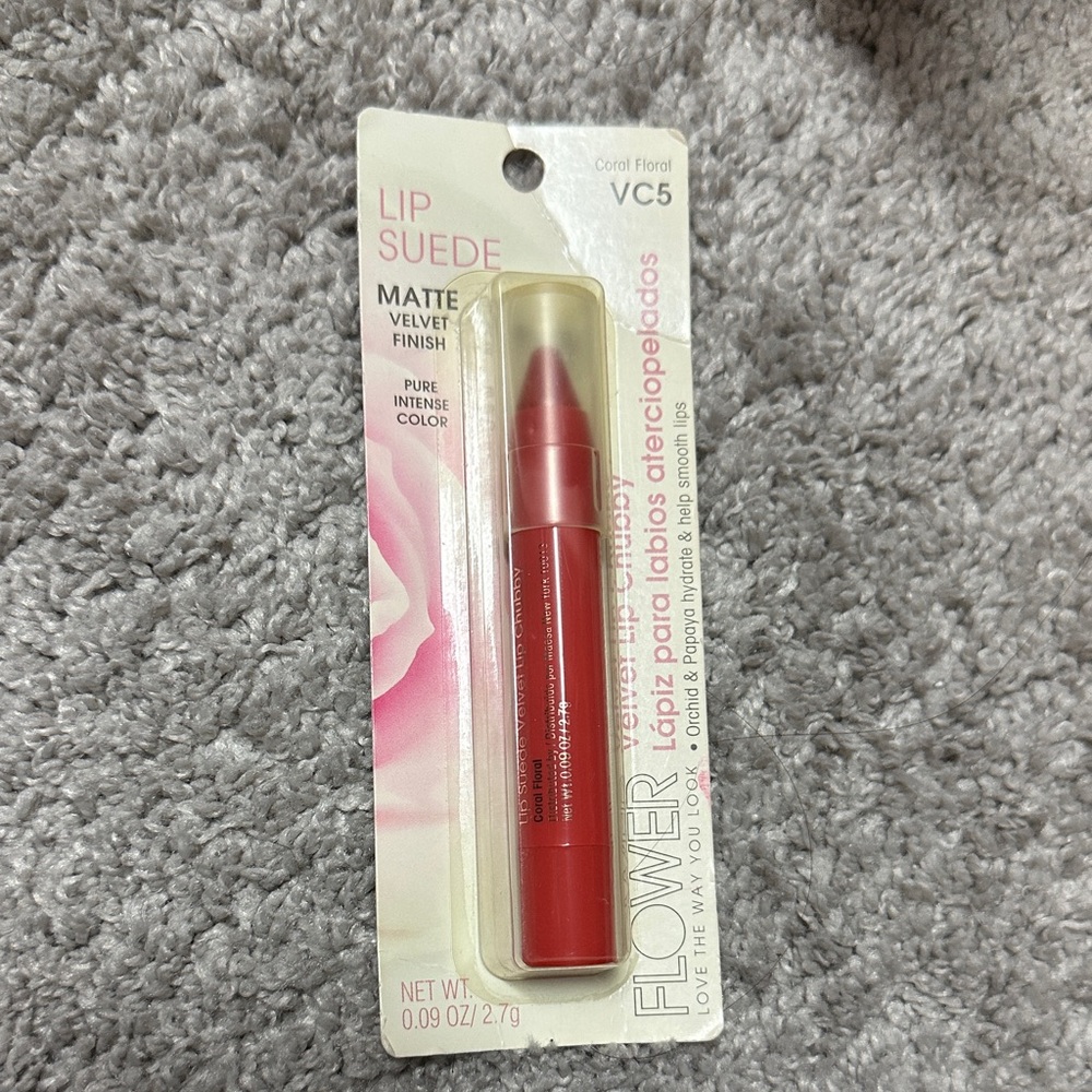 Flower beauty lip suede matte velvet coral floral brand new